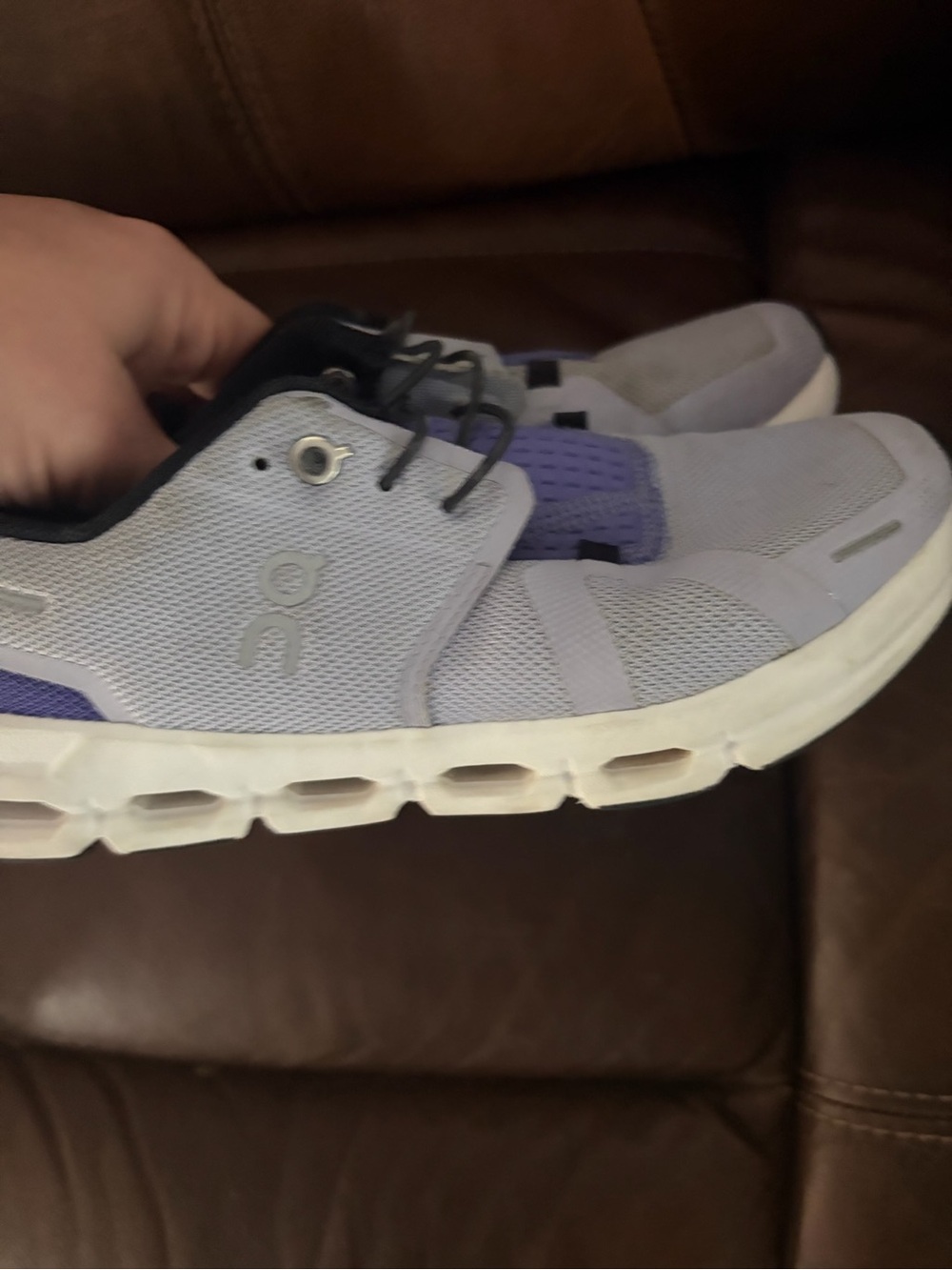 Kids Lavender Mesh Athletic Shoes - On cloud